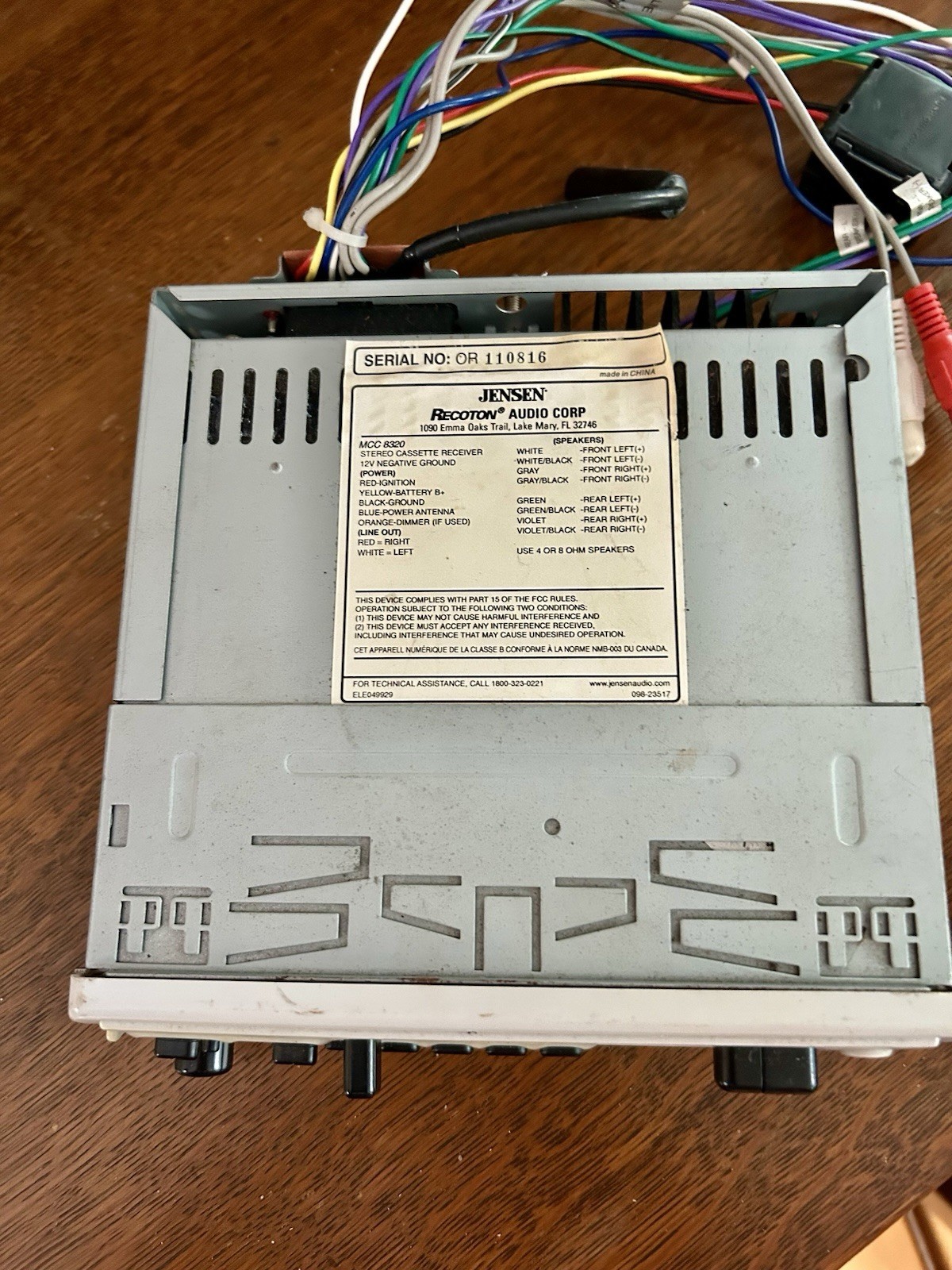 Jensen Car Cassette Player With AM/FM Radio