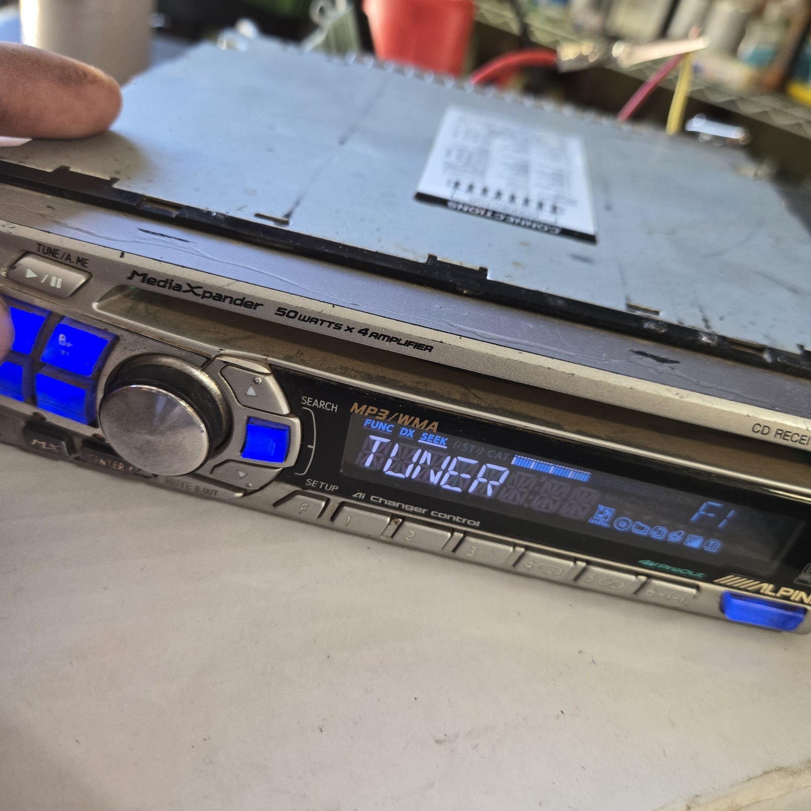 Alpine CDA-9807 CD Player In Dash Receiver For Parts