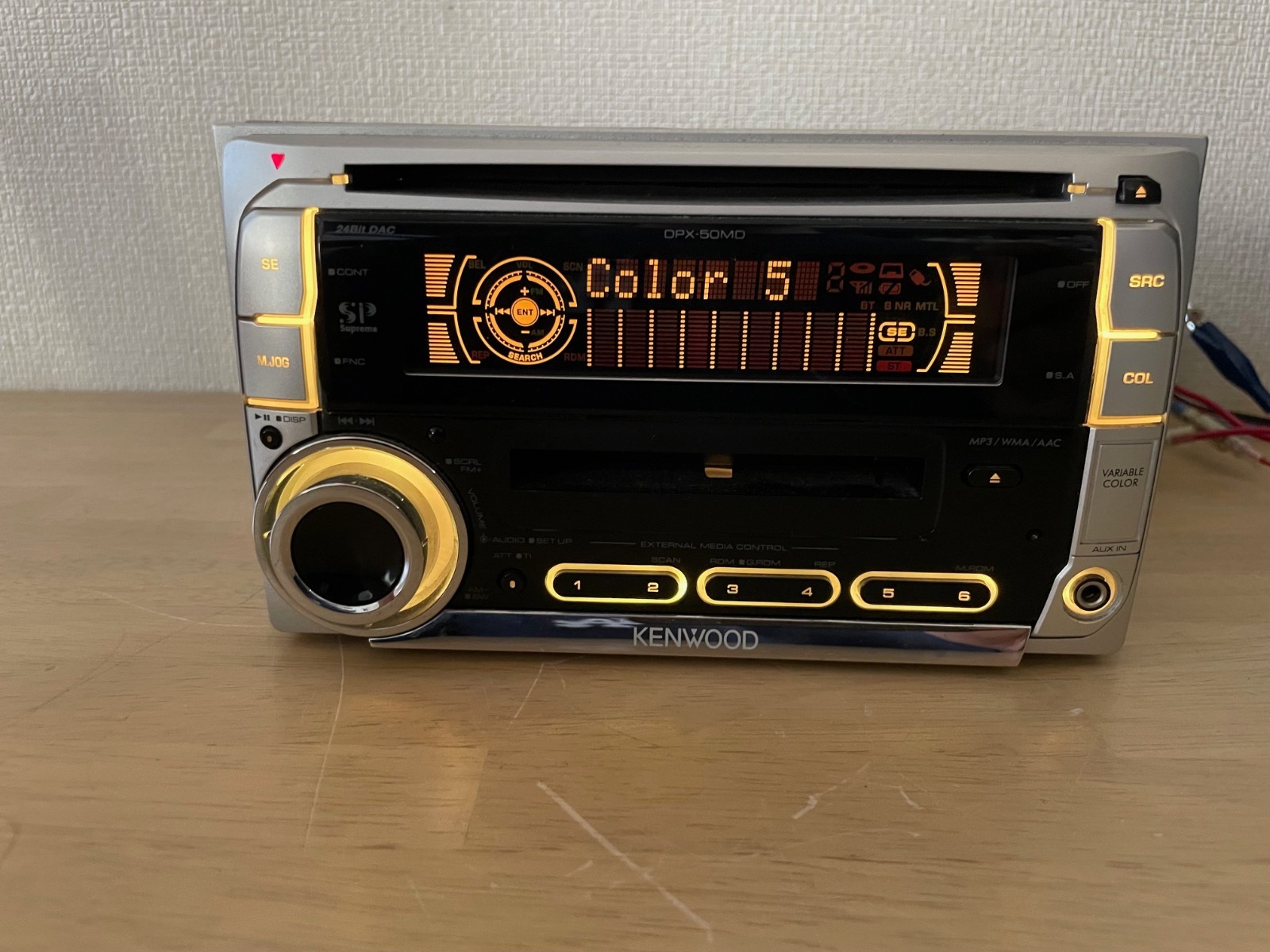 KENWOOD DPX-50MDS 2Din Car Audio CD MD MDLP MP3 AUX Player With Bluetooth Tested
