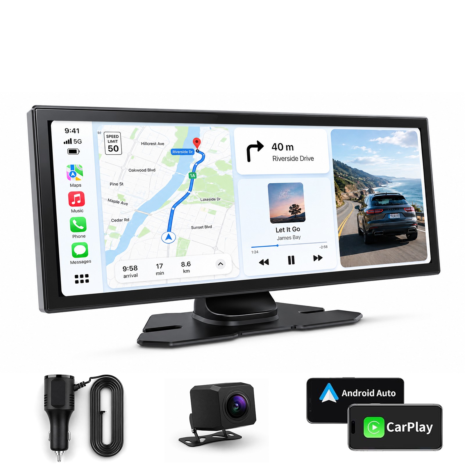 AI Voice Control Wireless Apple CarPlay Android Auto Radio 11.26″ Car Stereo