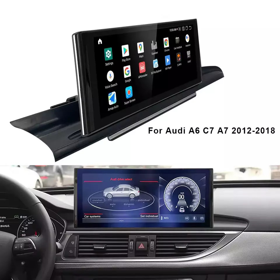 For Audi A6 A7 C7 2012-2018 Car Stereo Radio 12.3″ Android 13 Carplay GPS 8+128G