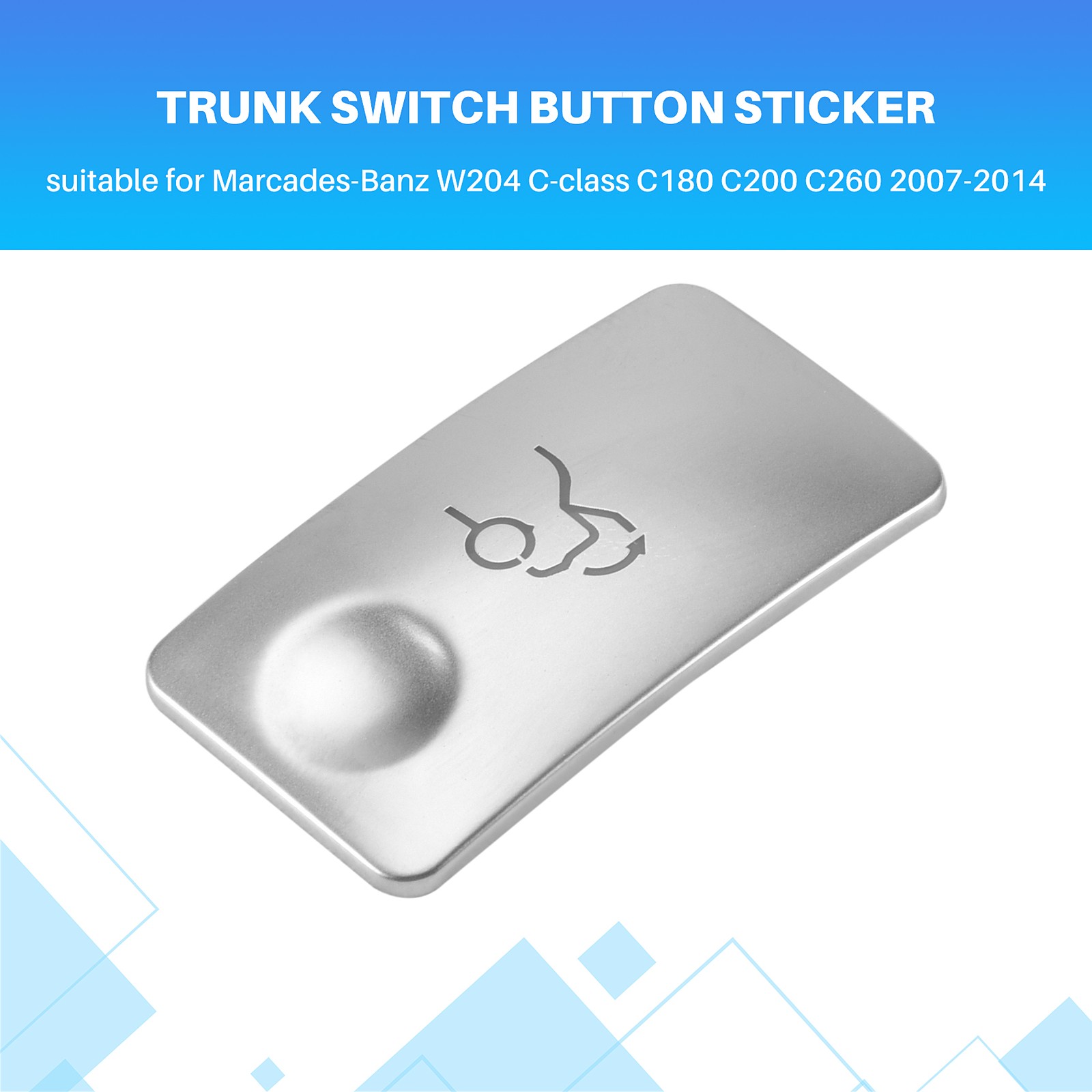 for W204 C Class 2007-2014 Car Trunk Button Sticker Cover Trim6104