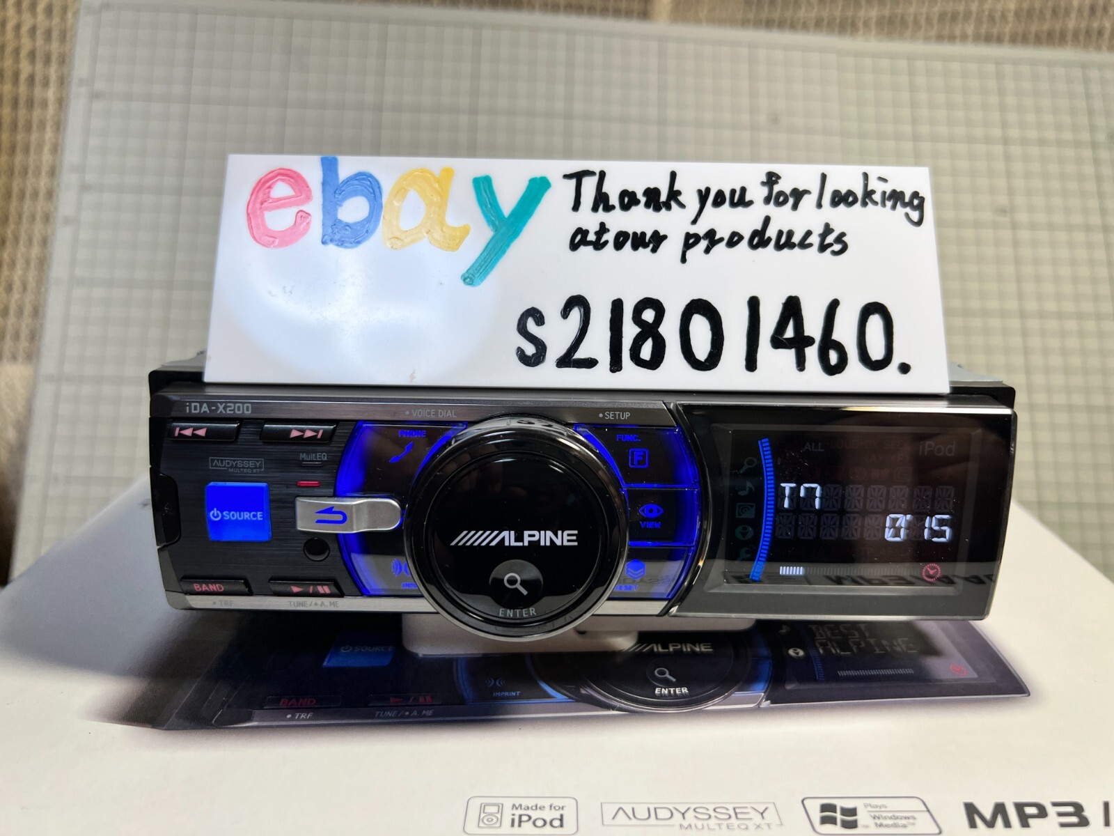 ALPINE iDA-X200 MP3/WMA/AAC USB Player Audio Head Unit Bluetooth JDM Near Mint