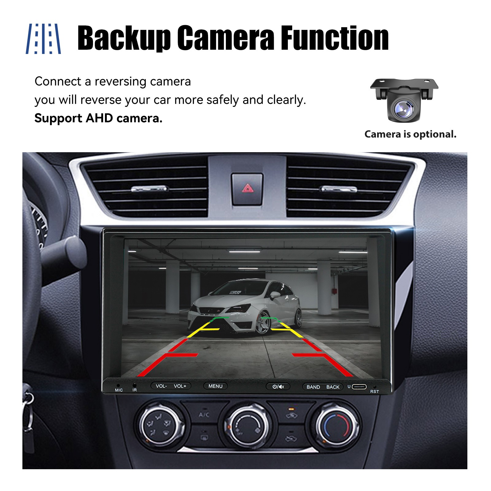 ESSGOO Bluetooth Car Stereo Radio Single 1 Din MP3 Player FM USB SD AUX RDS