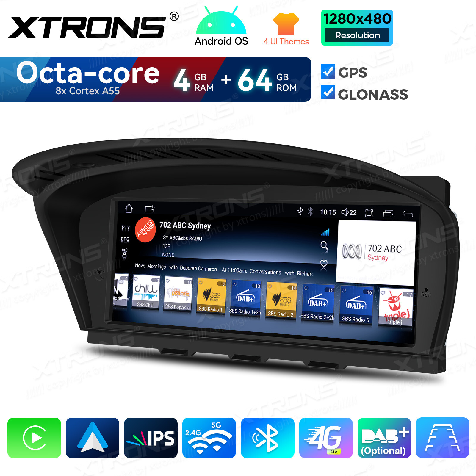 For BMW 3/5 E60 E90 E91 E92 E93 CIC 8.8″ Android 14 Car Stereo GPS 2+32G 8-Core