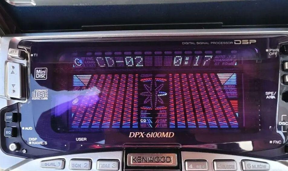 Kenwood DPX-6100MD CD/MD Player Working Japan