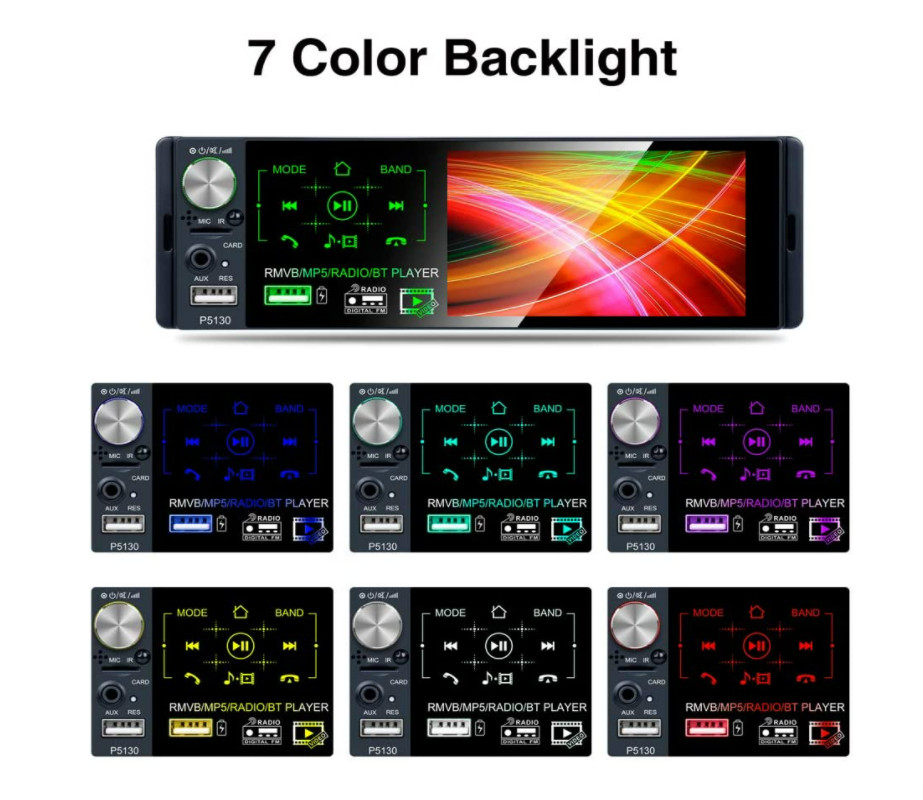 Estereo De Pantalla con Bluetooth Para Coche Carro Auto MP5 Player USB/SD/AUX/FM