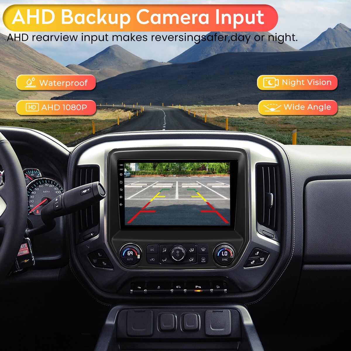 Car Radio Stereo Carplay For 2014-2018 Chevrolet Silverado 4+64G 10in Player FM