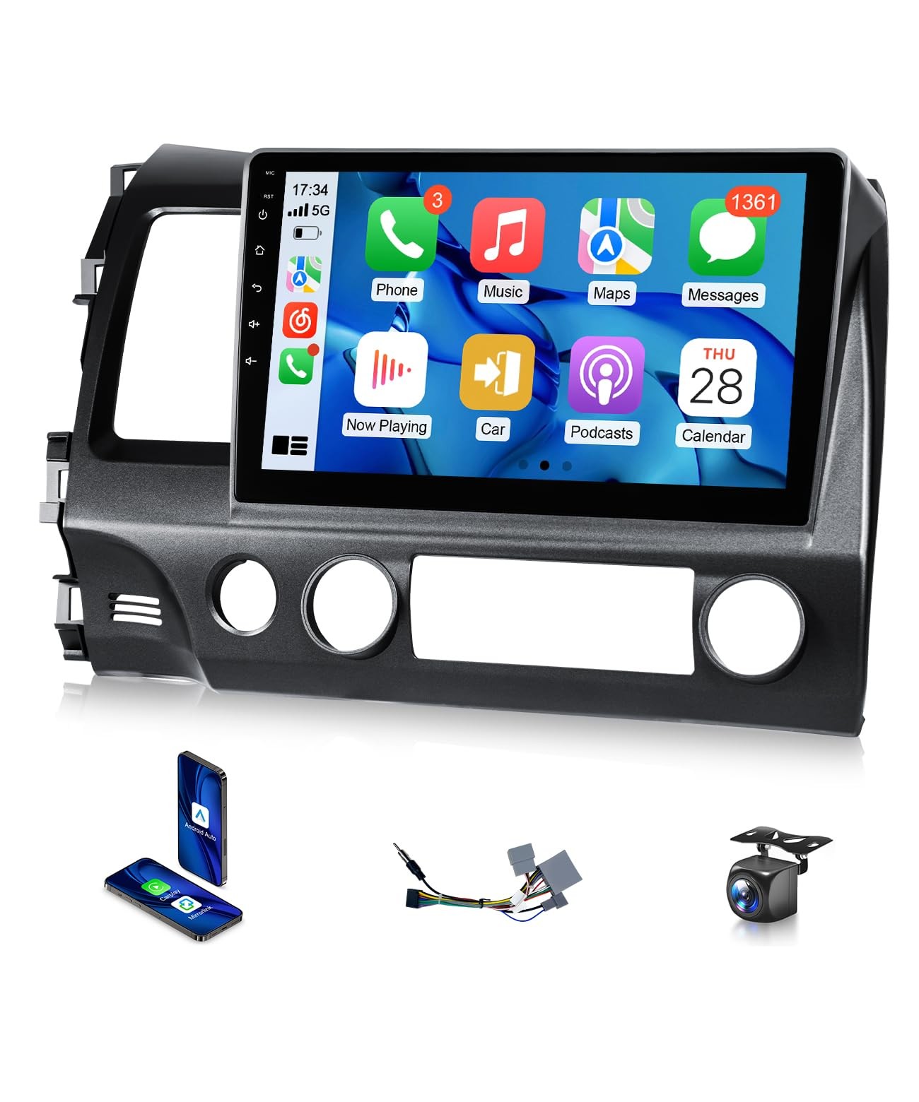 VQU Car Stereo Honda Civic 2006-2011 Android 13 10.1IN 8-Core 4/64GB