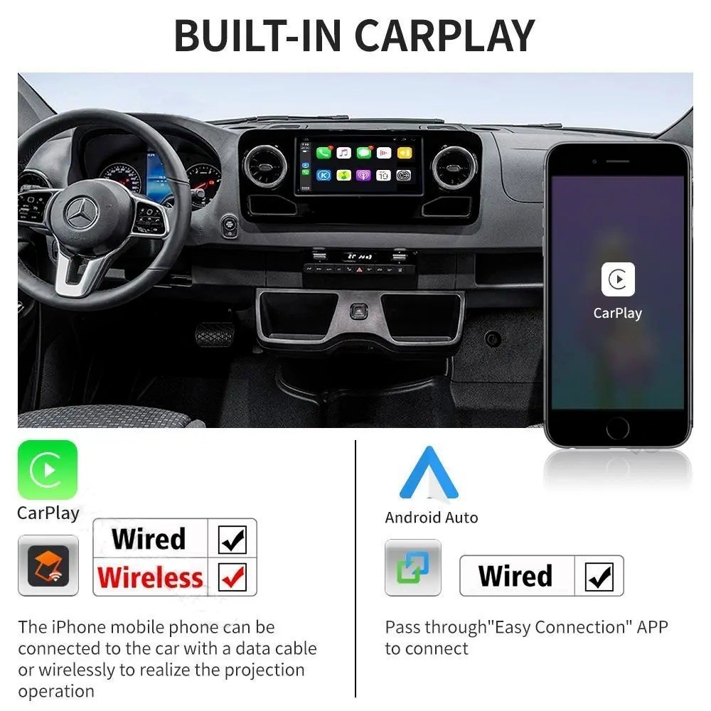 10.25” HD Car Stereo Radio Android Navigation 4+64G For Benz Sprinter 2019-2022