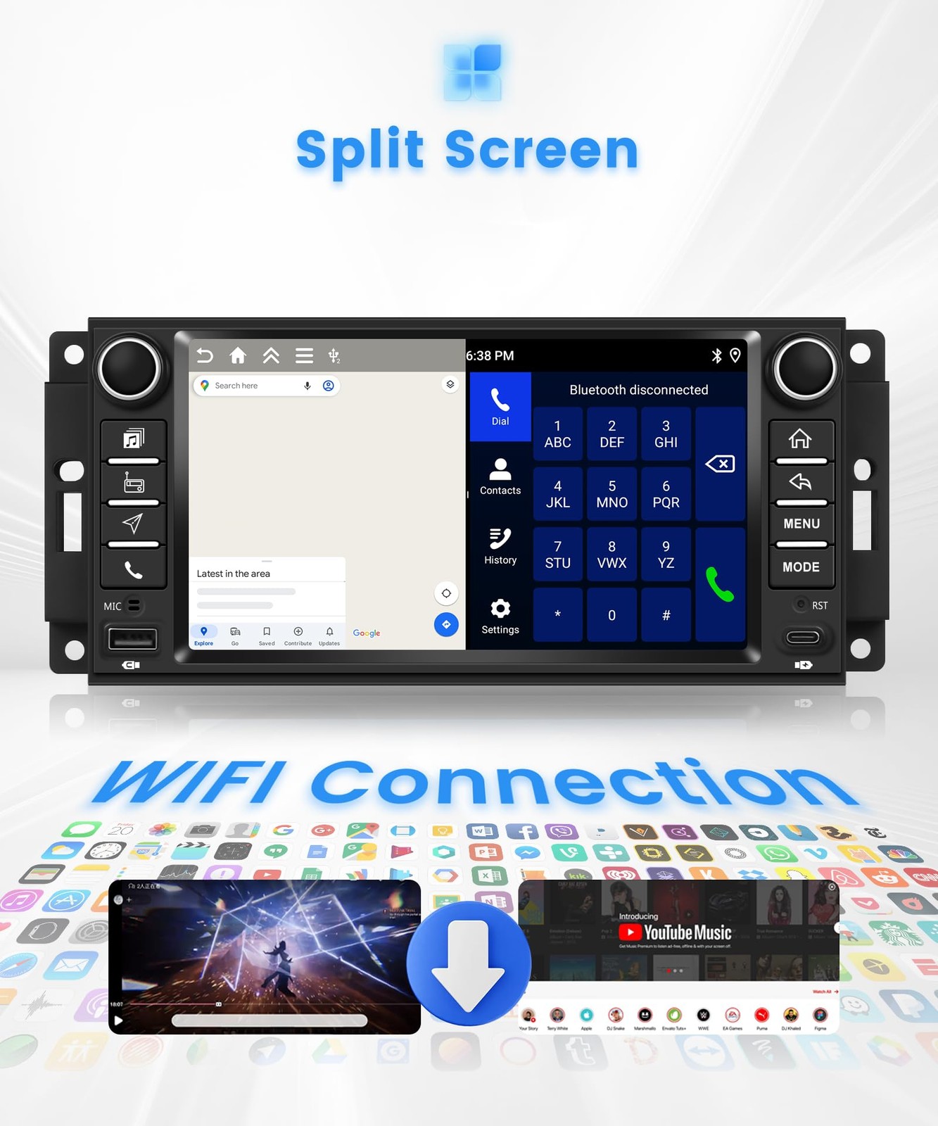 4GB+64GB Car Stereo for for Jeep Wrangler/Patriot (2007-2017)/Grand Cherokee …