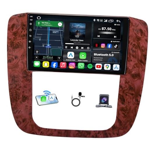 4+64GB Android 13 Radio for 2007-2013 Chevy Tahoe Suburban: 9 inch 8Core