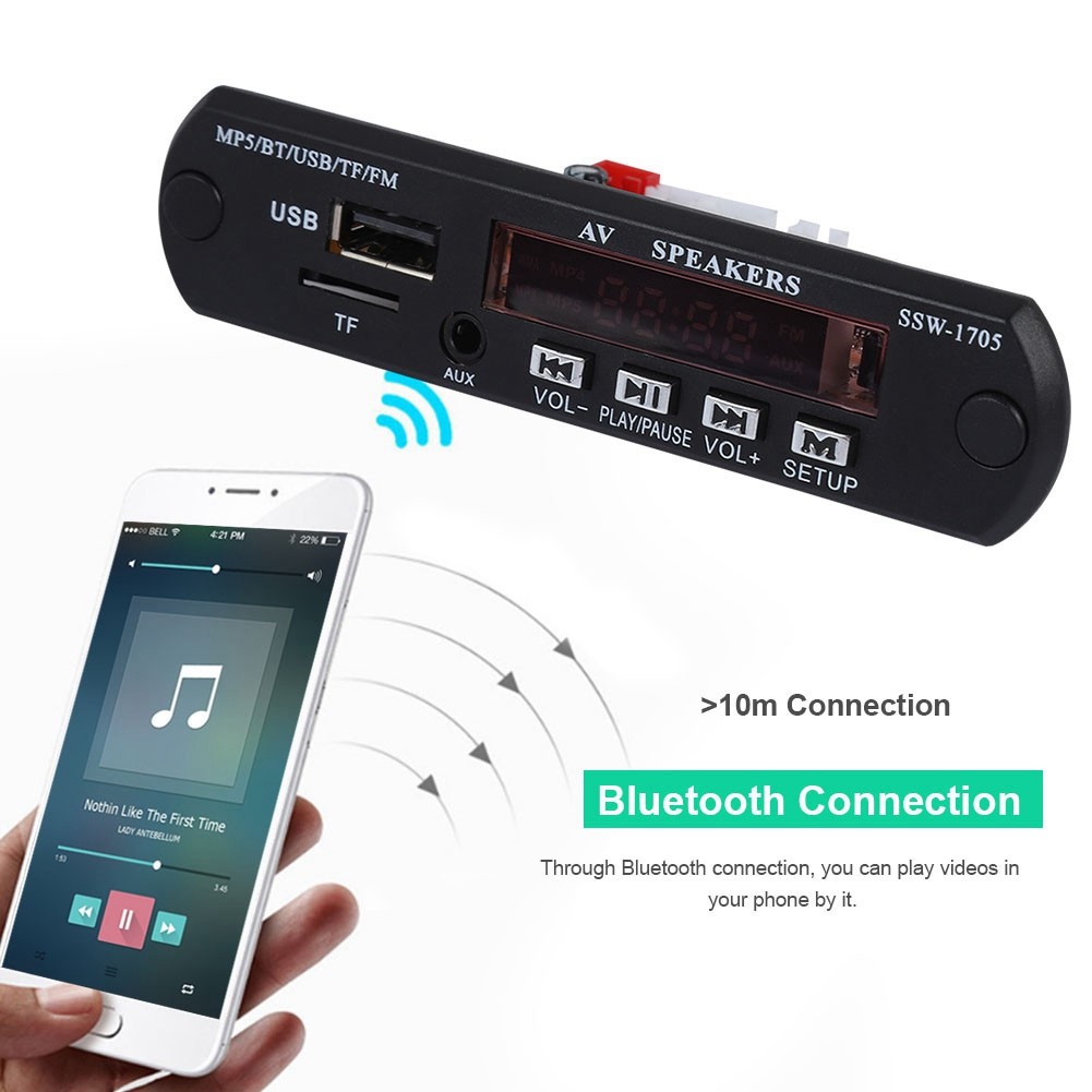 1280*720 HD MP5 Player SSD Stereo Bluetooth MP5 Player With FM/AUX Input Remote