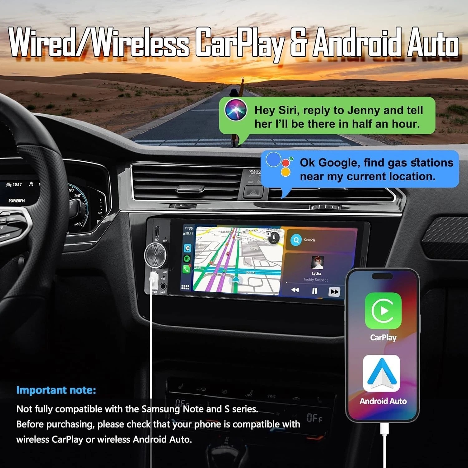 All-in-One Car Multimedia System: 6.36” Display, GPS, Bluetooth & Safety Cam