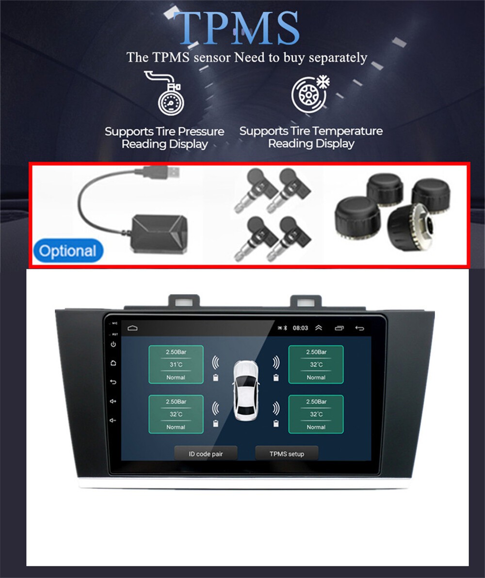 9in Car Stereo Radio GPS Player Head Unit Wifi Fit For Subaru Legacy 2015-2019