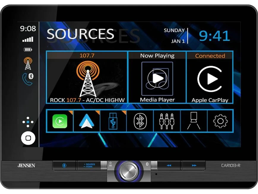 Jensen CAR1013-R 10.1″ Digital Multimedia Receiver Floating Screen