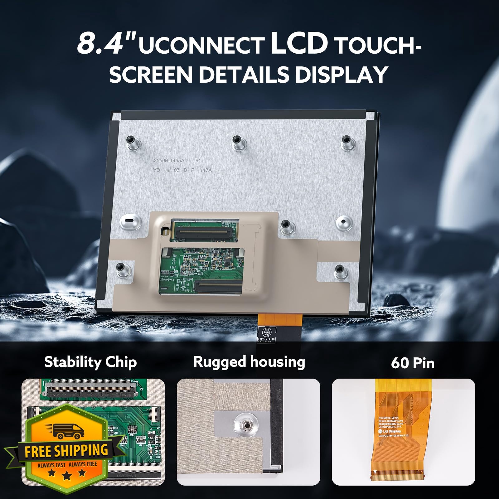 WonVon 8.4″ Uconnect Touch Screen Radio Navigation