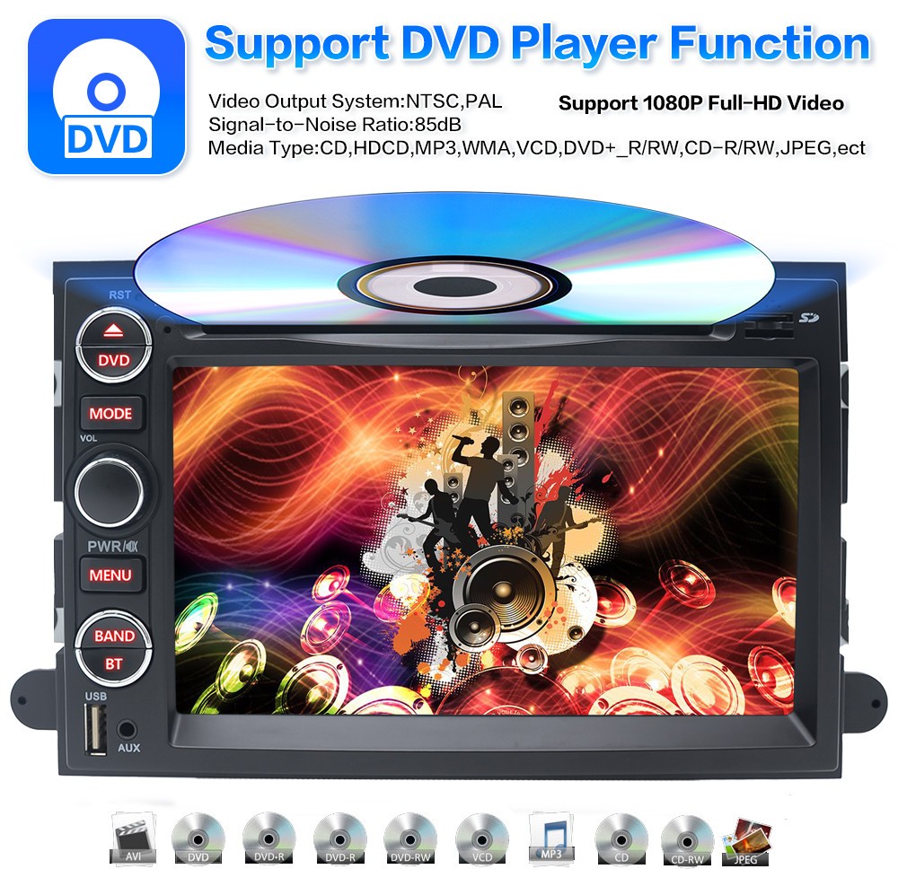 For Ford F250 F350 2006-2014 Apple CarPlay GPS Car Stereo Radio CD DVD Player