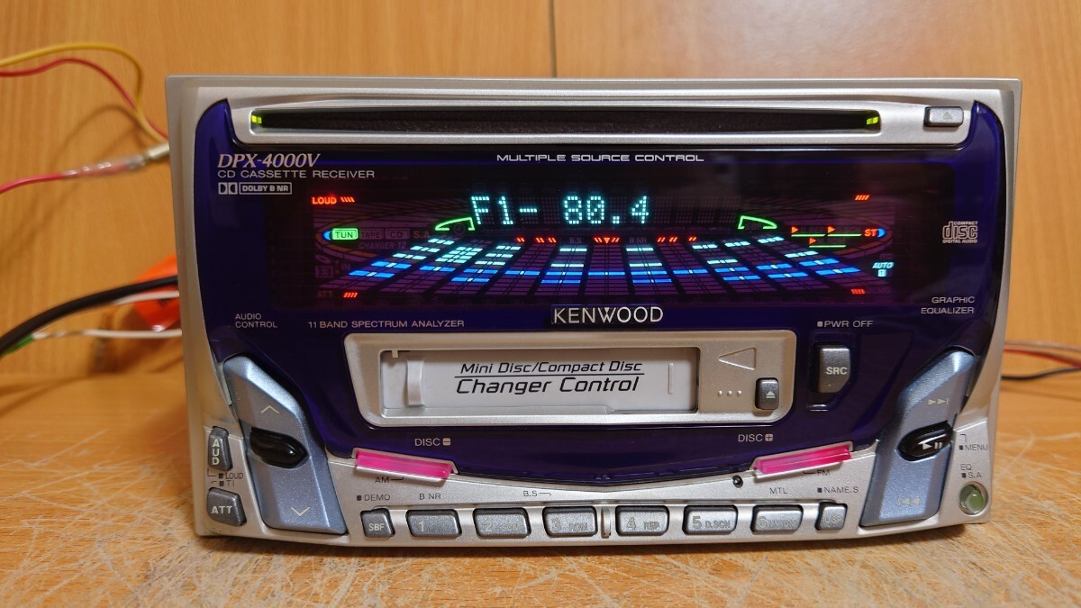 KENWOOD DPX-4000V 2DIN CD Cassette Receiver Near Mint JAPAN