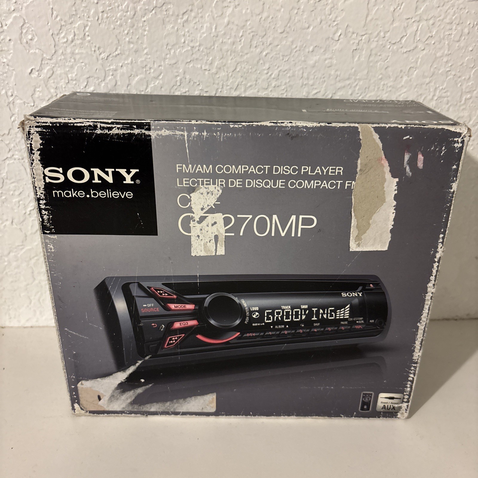 Sony CDX-GT270MP Car FM/AM CD Compact Disc Player Works W/ BOX NO REMOTE! EUC