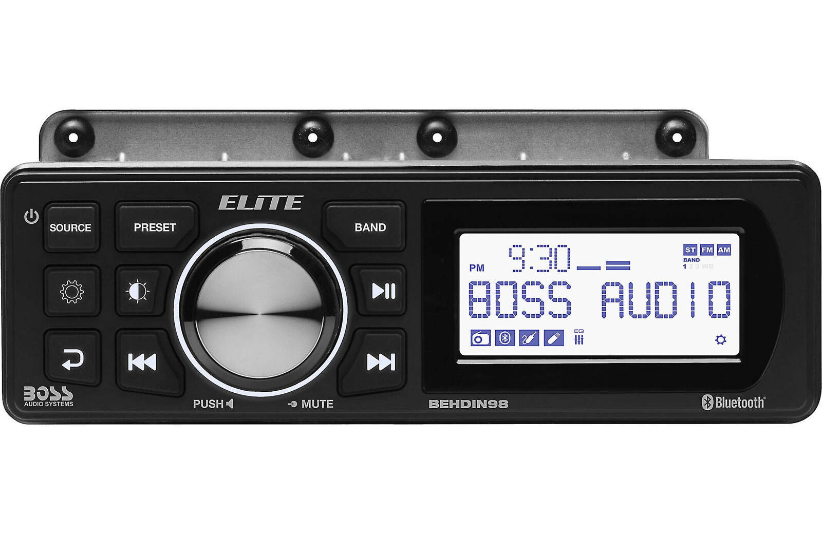 Boss Elite Direct Fit Harley 1998-2013 Bluetooth MP3 AM/FM Receiver 3″ BEHDIN98