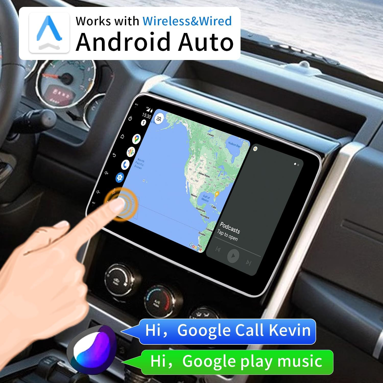10.1 Inch Single DIN Car Stereo Universal Android Car Radio Adjustable Touchscre