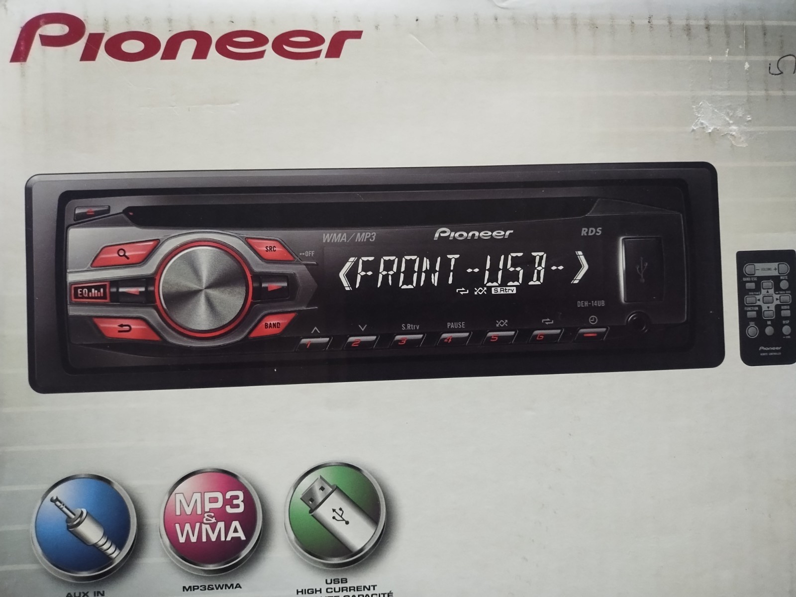 Pioneer DEH-14UB, CD /MP3/ USB, RDS Receiver , 200 watts, New Open Box