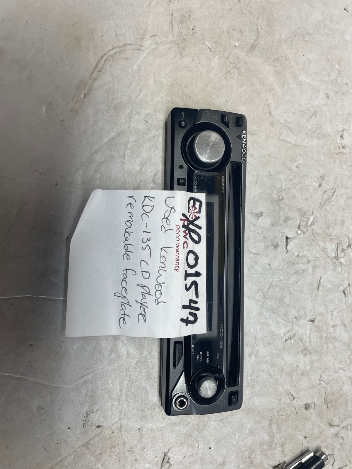 Kenwood KDC-135 CD Player Removable FACEPLATE ONLY
