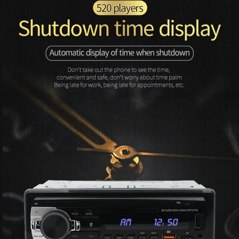 1 DIN 2.17 inch Car Stereo Radio Touch Screen Bluetooth FM MP3 Player TF USB AUX