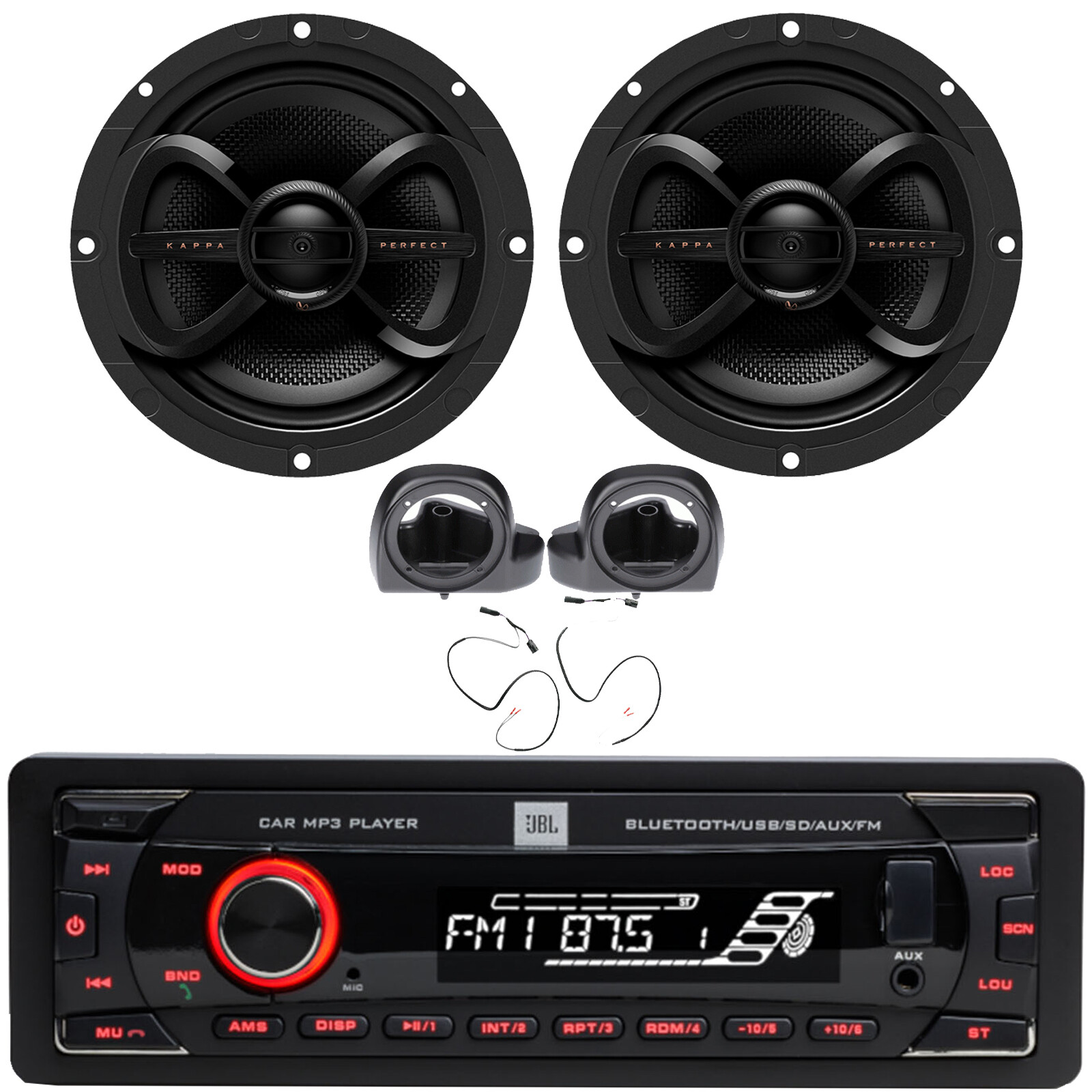 JBL Celebrity100 1-DIN Bluetooth Receiver, 2x 6.5” 240W Speakers, (2014-2022)