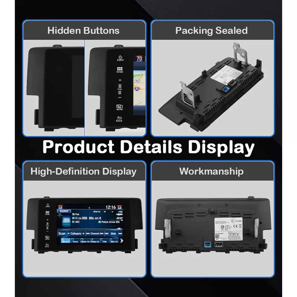 39710-TBA-A11 For Honda Civic Radio Navigation Display Touch Screen 2016-2018