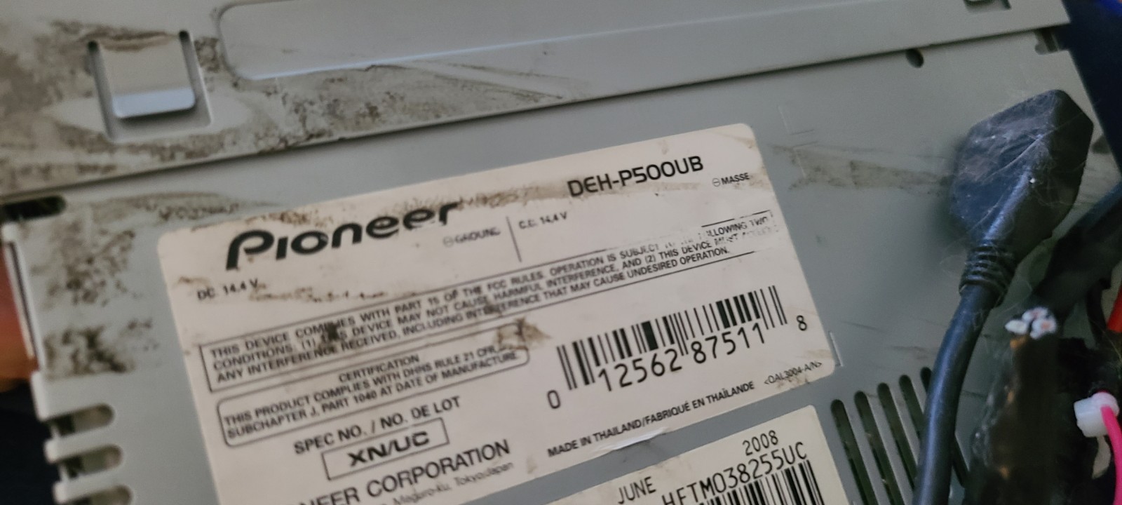 SEE VIDEO!! PIONEER PREMIER CAR STEREO AUX OLD SCHOOL DEH-P500UB