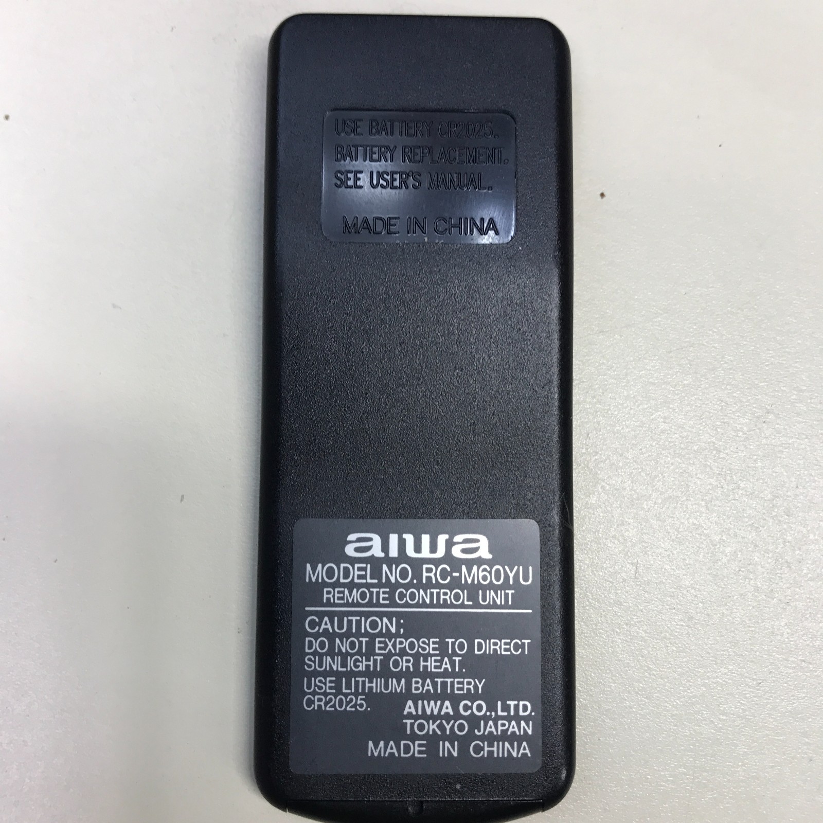 AIWA RADIO AUDIO REMOTE CONTROL OEM # RC-M60YU # RC-M60