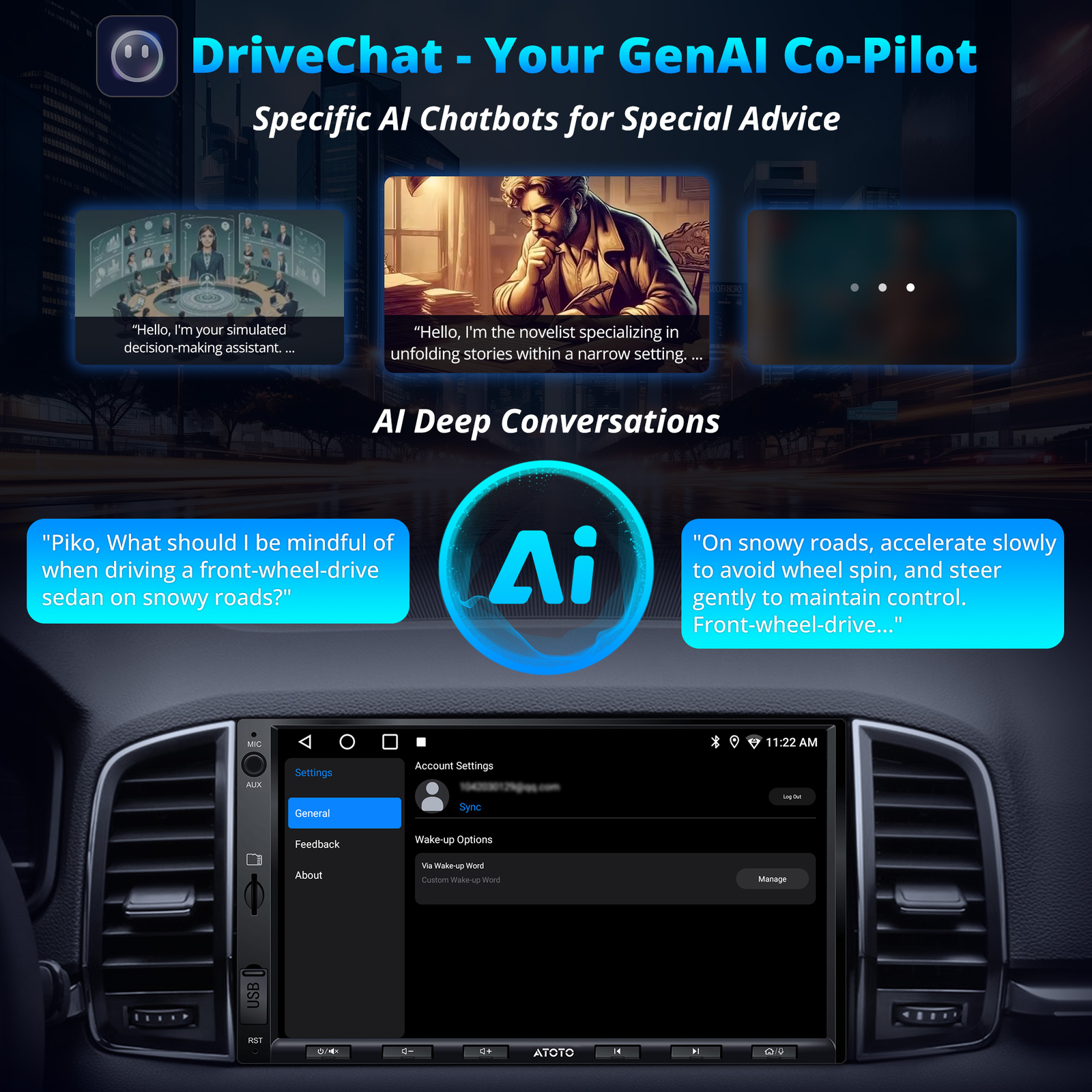 ATOTO Android Double Din 7″ Car Stereo Radio GPS WiFi OBD2 Head Unit Audio AM/FM