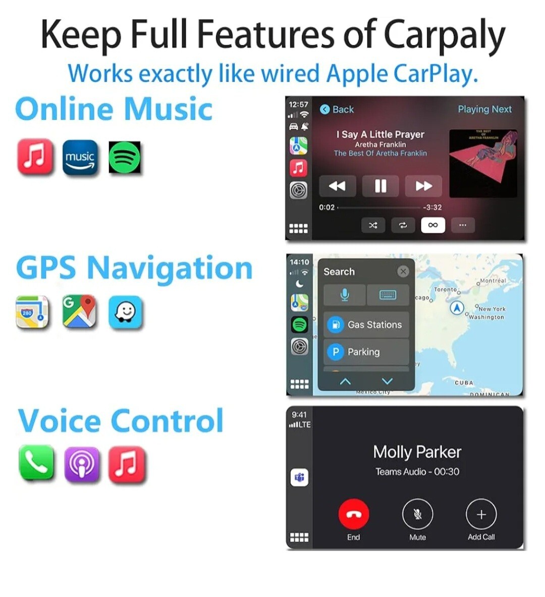 Magic Link CarPlay, 2024 Apple CarPlay Wireless Adapter, ONLY for iPhone