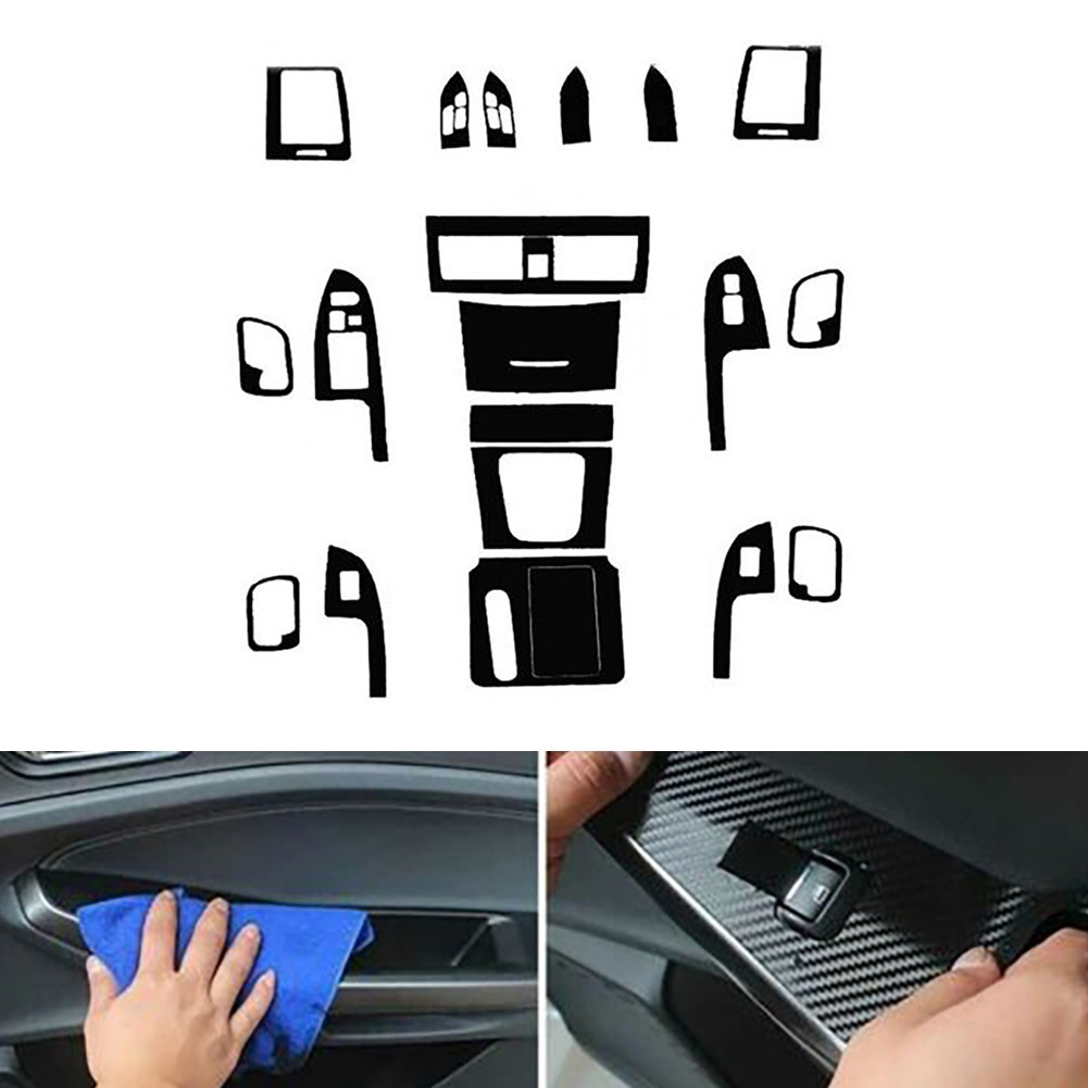 Interior Center Console Carbon Fiber Molding Sticker Decals For Accord 7th