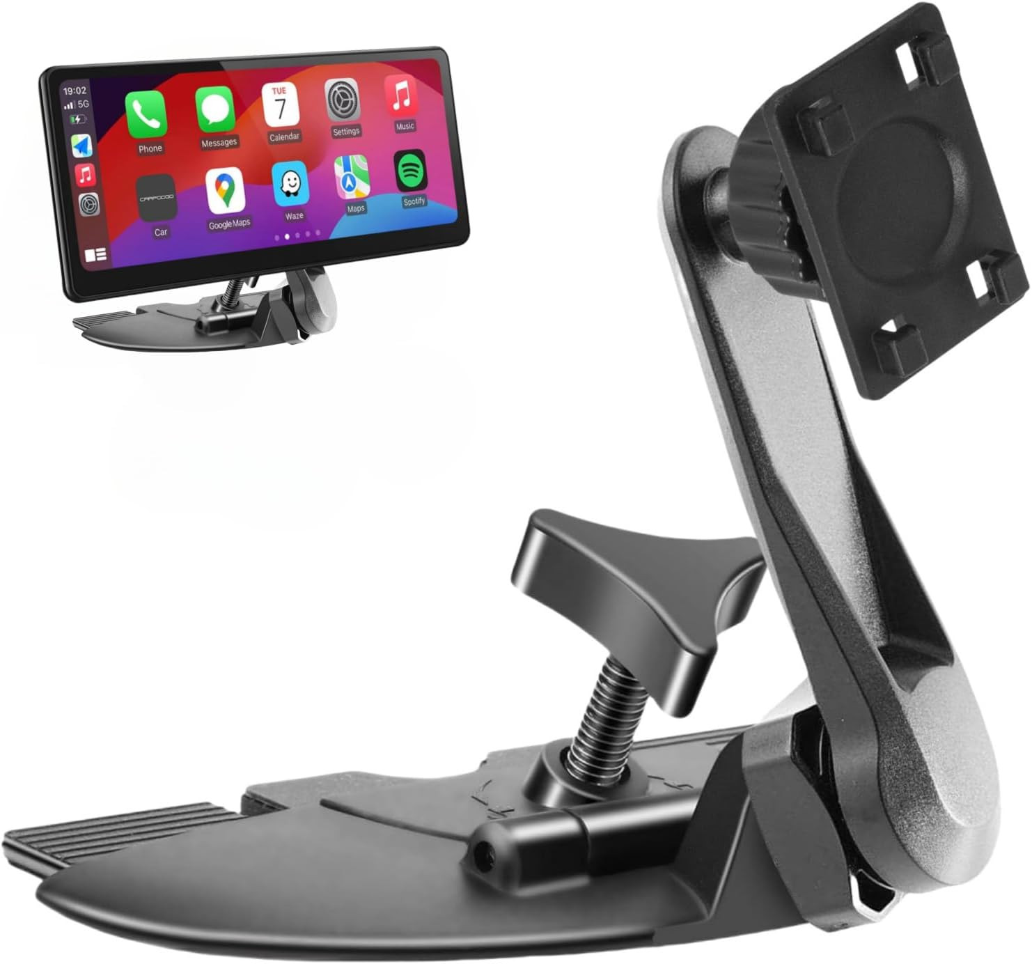 Extended Arm CD Slot Mount for Carplay Screen Adjustable 360° Rotating Universal