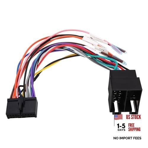 1PC 20Pin to ISO Harness Adapter 20P ISO Car Stereo Adapter Replacement