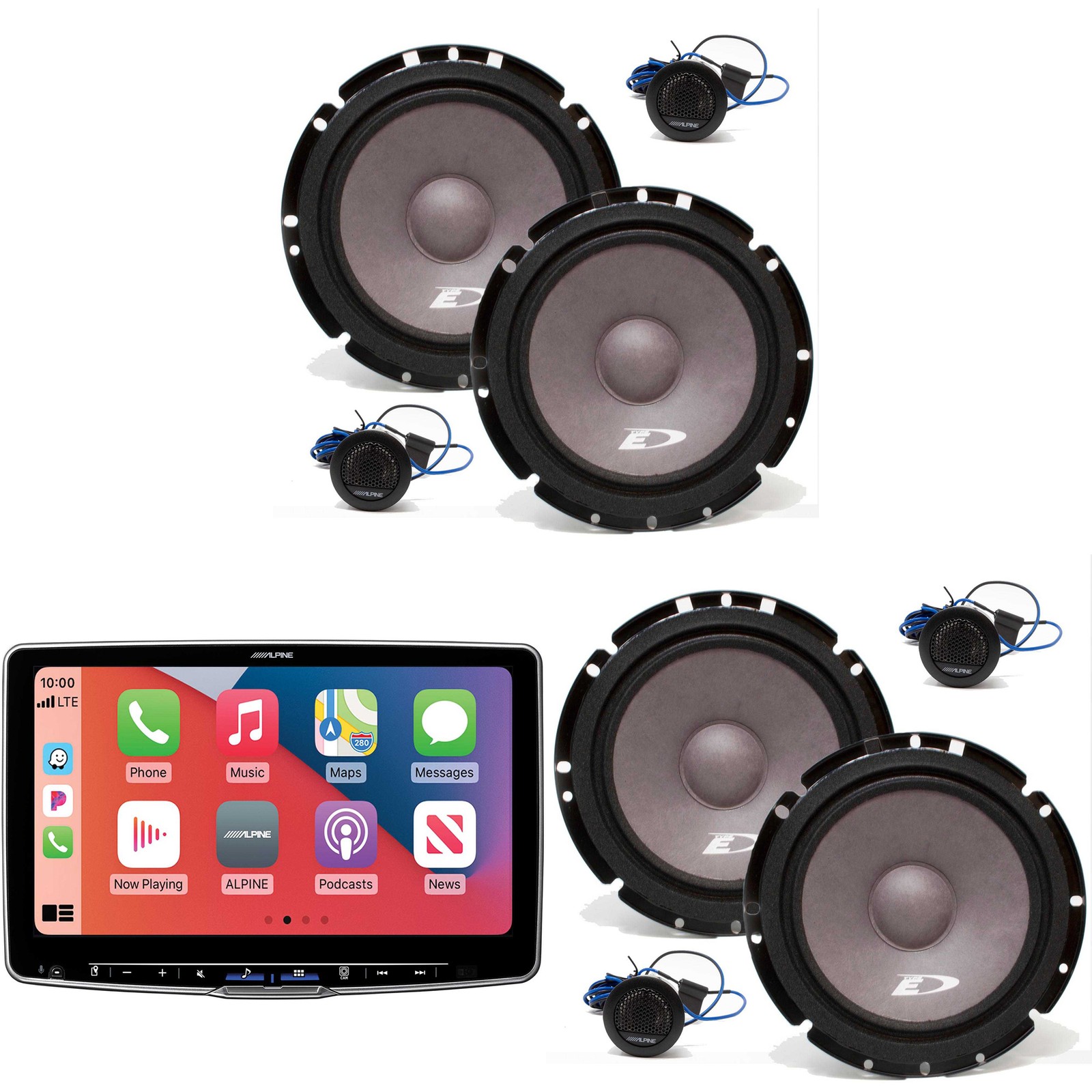 Alpine ILX-F511 11″ Multimedia Touchscreen Receiver + 6.5″ Component Set