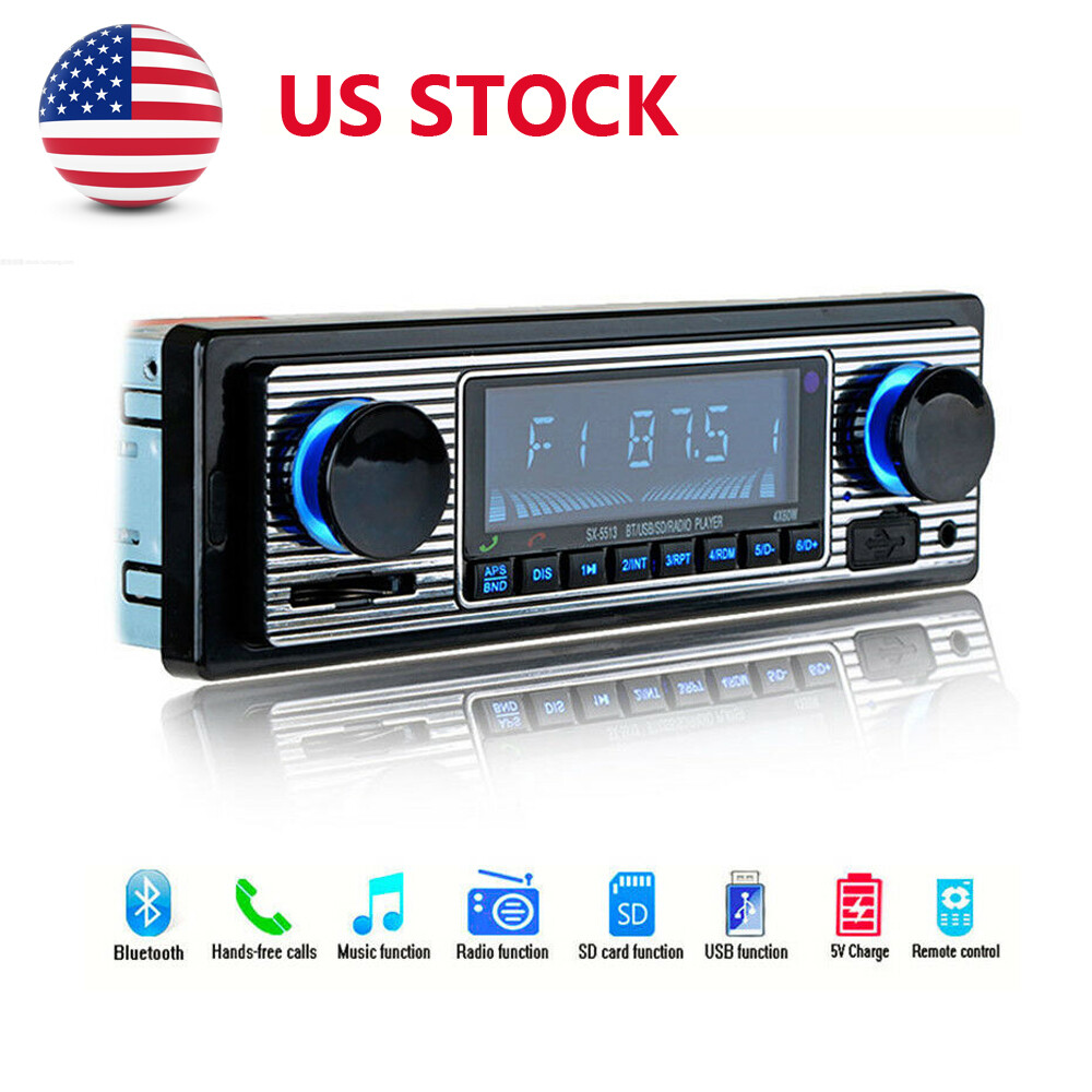 4-Channel Digital Car Bluetooth Audio w/Bluetooth+Microphone+Remote Control MP3