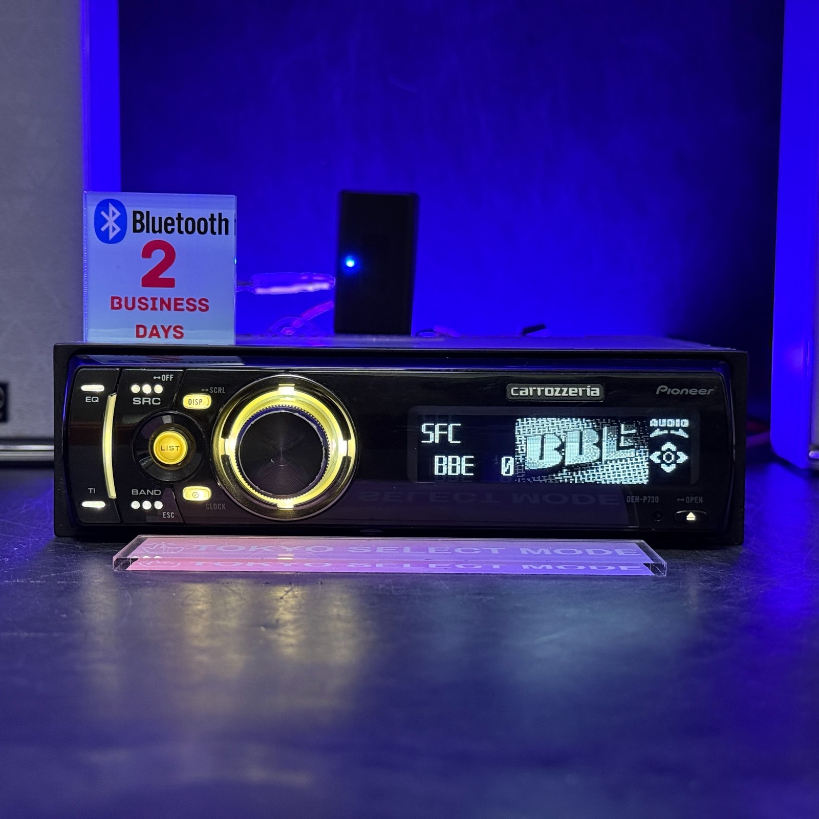 Pioneer Carrozzeria DEH-P730 Car Audio Added Bluetooth 1DIN Dolphin Display JDM