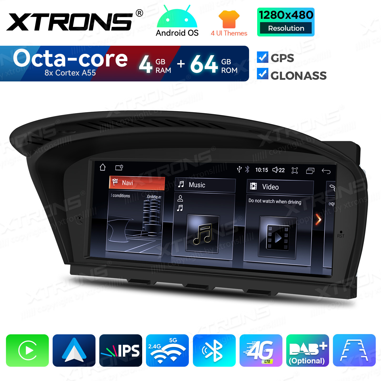For BMW 3/5 E60 E90 E91 E92 E93 CIC 8.8″ Android 14 Car Stereo GPS 2+32G 8-Core