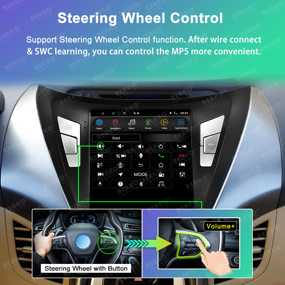 9.7”2+23G Car Radio Player For Hyundai Elantra 2011-2013 Apple Carplay GPS Nav