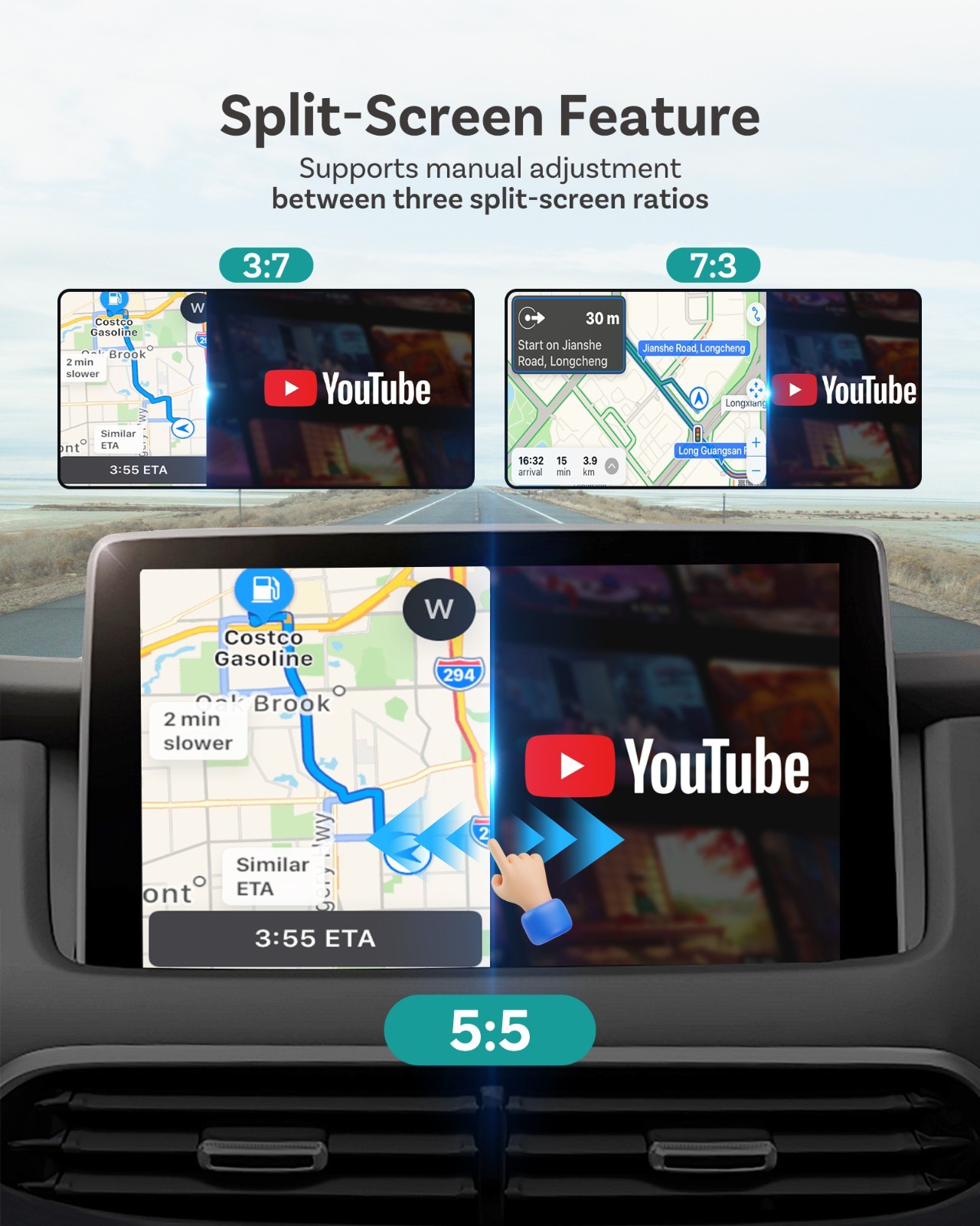 Wireless Android Auto CarPlay AI Box Android 12 Car Multimedia Streaming Device