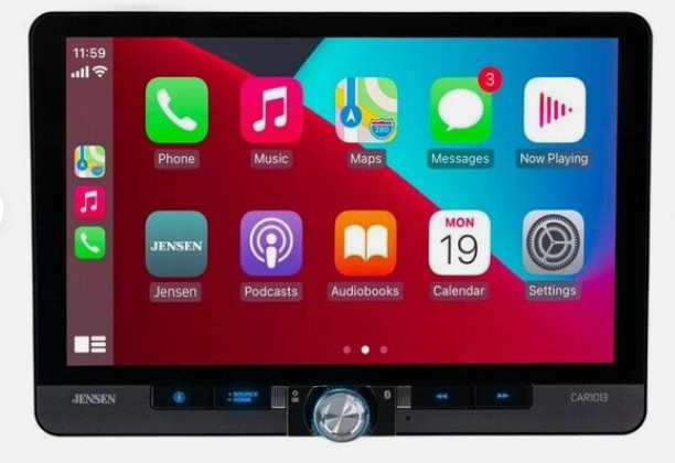 Jensen CAR1013 10″ Digital Multimedia Receiver, Apple CarPlay, Android Auto