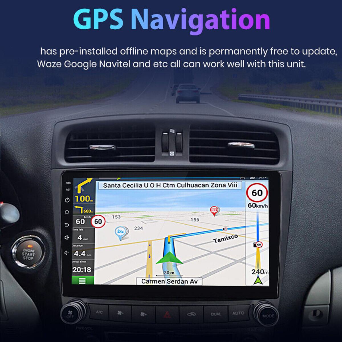 8Core 4+64GB For Lexus IS250 2006-2012 Android 13 Apple CarPlay Car Stereo Radio