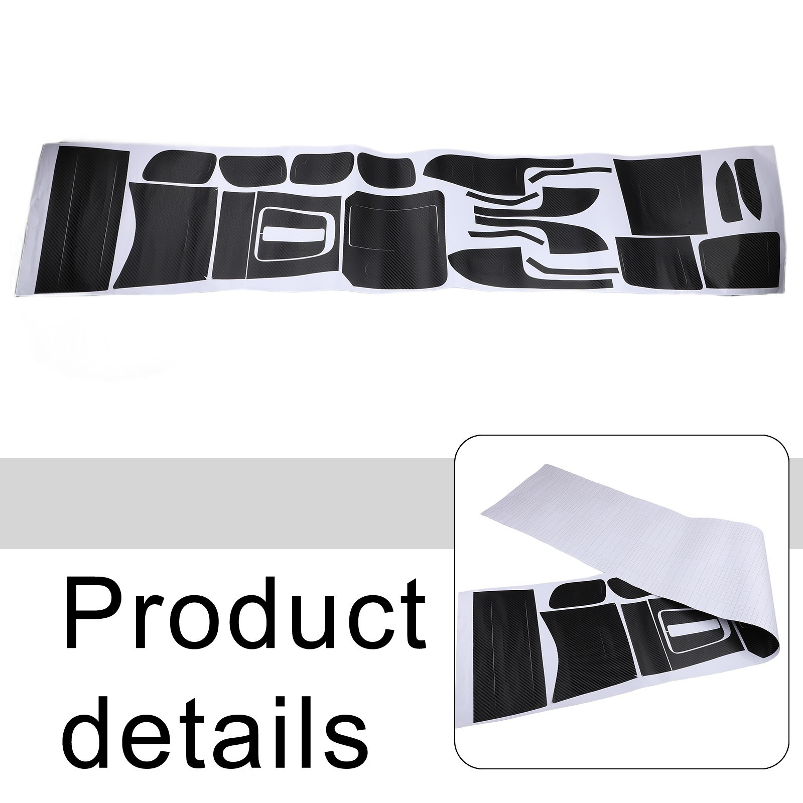 Interior Center Console Carbon Fiber Molding Sticker Decals For Accord 7th