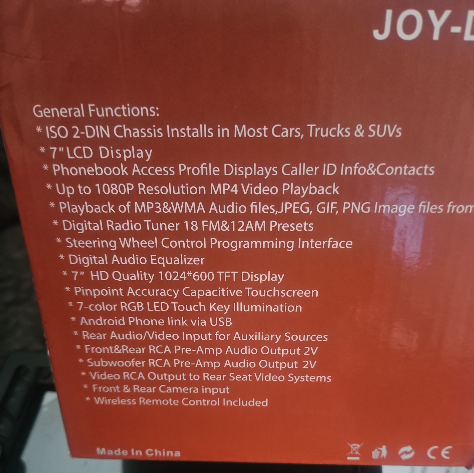Double Din Radio Joyroom JOY-D006 Car Radio
