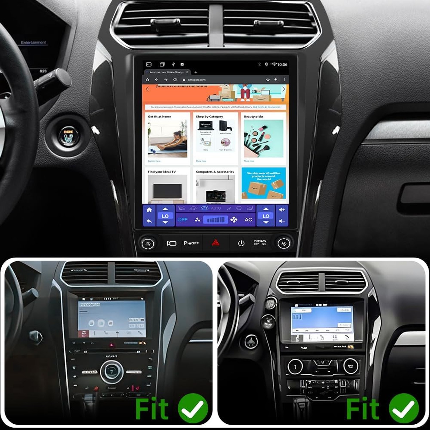 Android Car Navigation Radio 12.1″ for Ford Explorer 2011-2019 W.CarPlay 8 Core