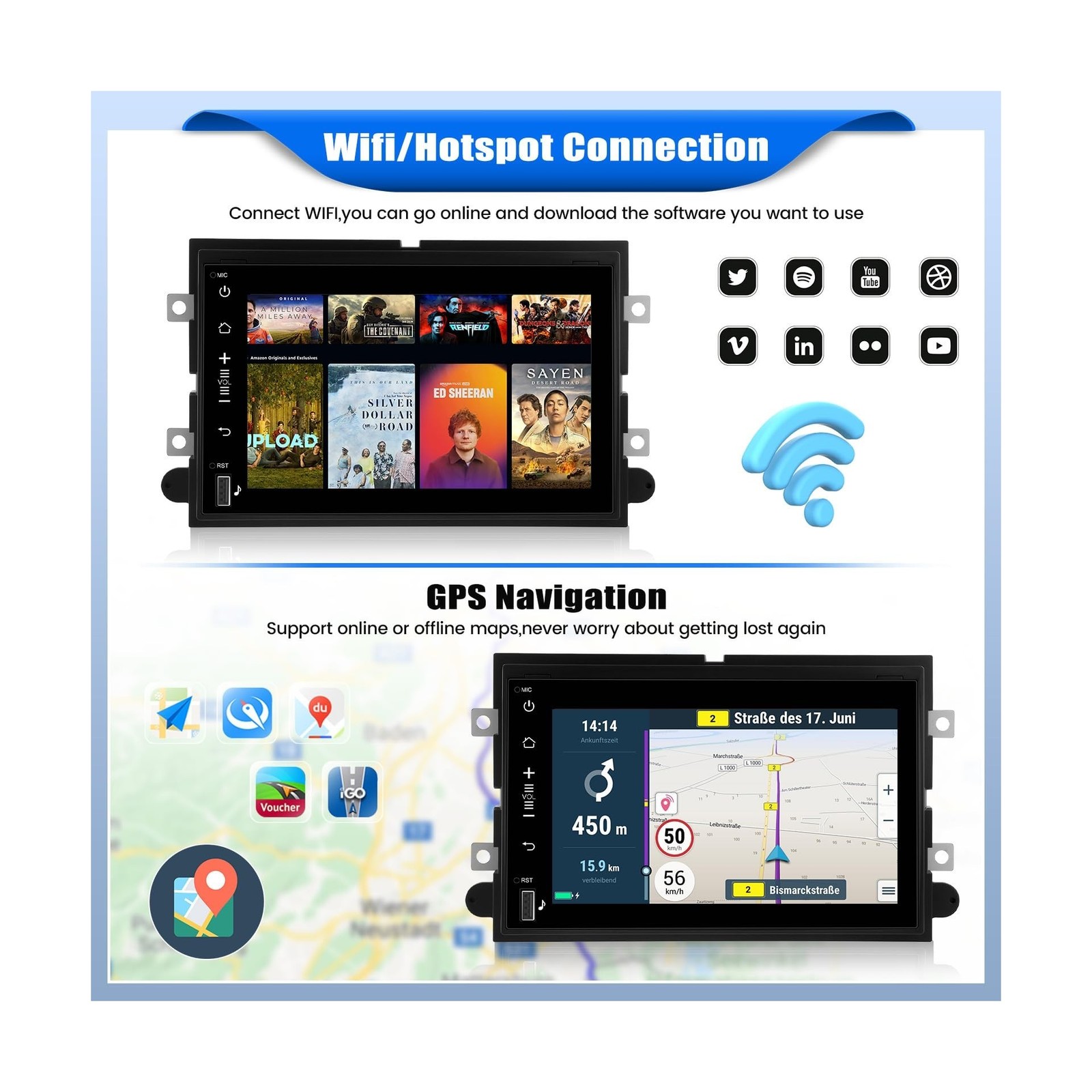 [6+128G] 8-Core Android 15 Car Stereo Radio for Ford F150/F250/F350 2004-2014…